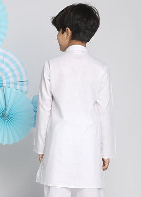 White Silk Kurta - Indian Silk House Agencies