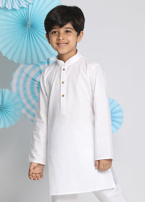 White Silk Kurta - Indian Silk House Agencies