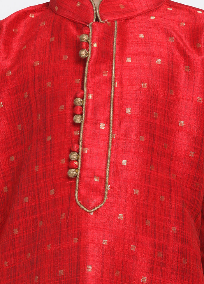 Maroon Festive Silk Kurta Pajama Set - Indian Silk House Agencies