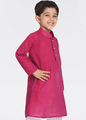 Magenta Cotton Kurta - Indian Silk House Agencies