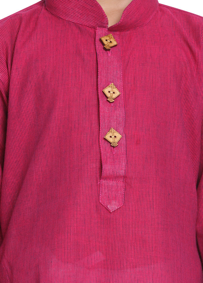 Magenta Cotton Kurta - Indian Silk House Agencies