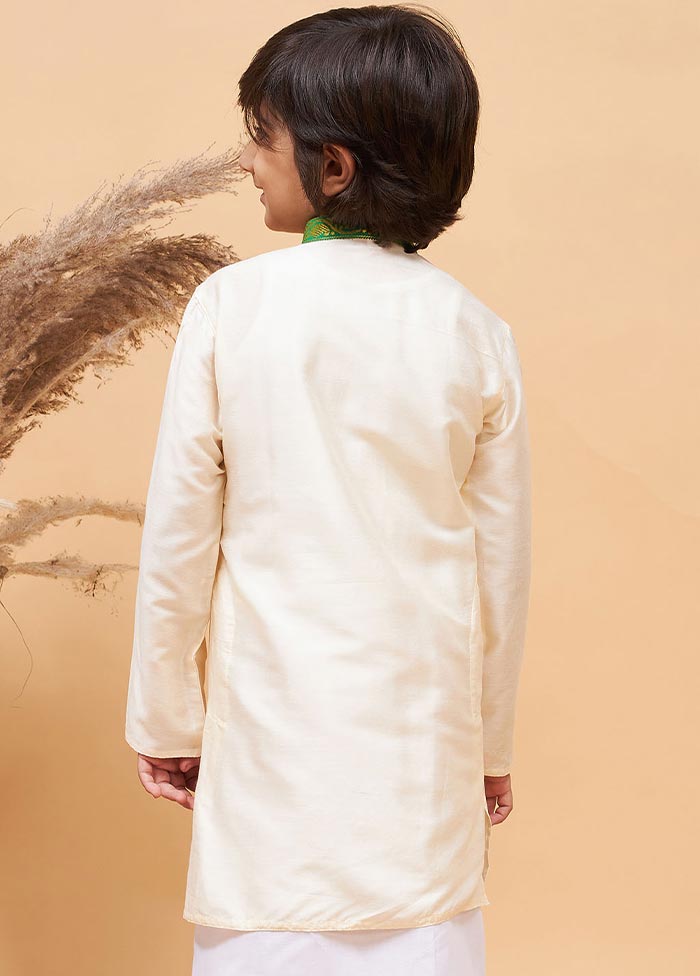 Cream Viscose Kurta - Indian Silk House Agencies