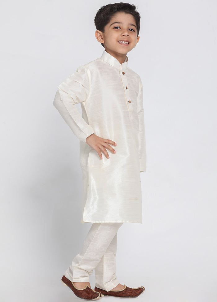 Gold Festive Silk Kurta Pajama Set - Indian Silk House Agencies