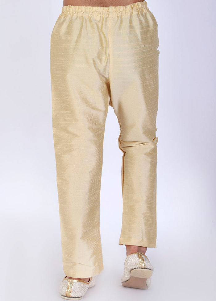 Gold Ready To Wear Silk Pant - Indian Silk House Agencies