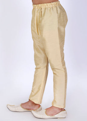 Gold Ready To Wear Silk Pant - Indian Silk House Agencies