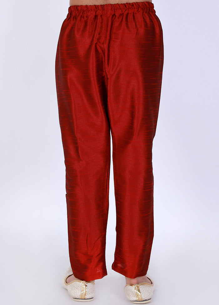 Maroon Ready To Wear Silk Pant - Indian Silk House Agencies