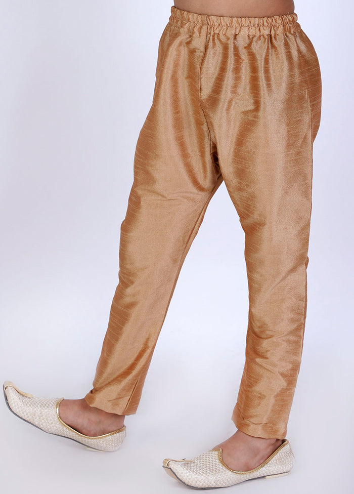 Gold Ready To Wear Silk Pant - Indian Silk House Agencies