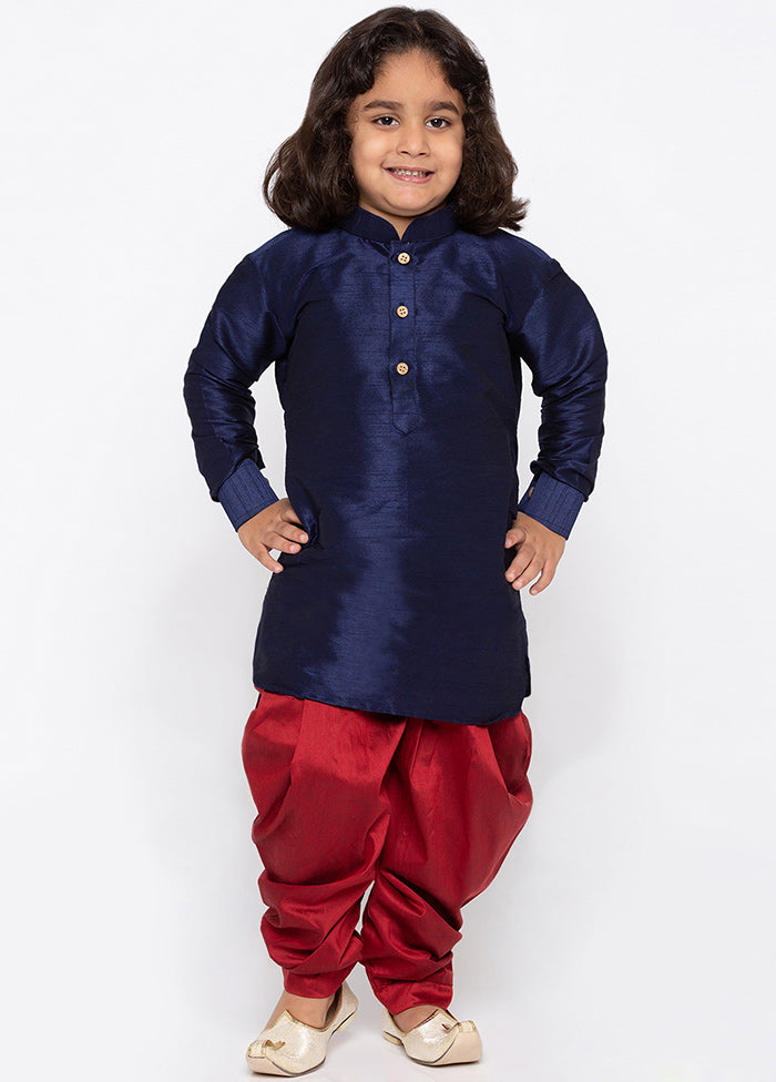 Blue Festive Silk Kurta Pajama Set - Indian Silk House Agencies