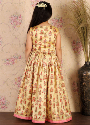 2 Pc Yellow Silk Lehenga Set - Indian Silk House Agencies