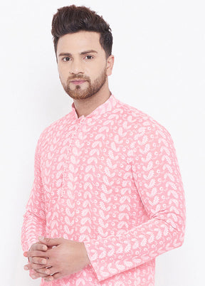 Pink Cotton Printed Kurta VDVAS30062322 - Indian Silk House Agencies