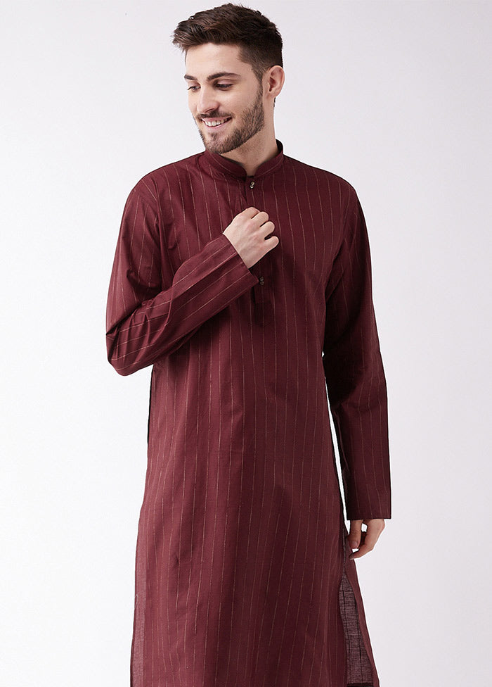 Maroon Cotton Printed Kurta VDVAS30062330 - Indian Silk House Agencies