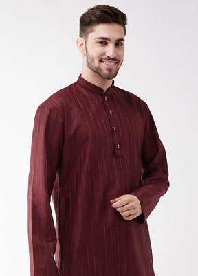 Maroon Cotton Printed Kurta VDVAS30062330 - Indian Silk House Agencies