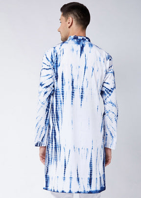 Blue Cotton Printed Kurta VDVAS30062342 - Indian Silk House Agencies