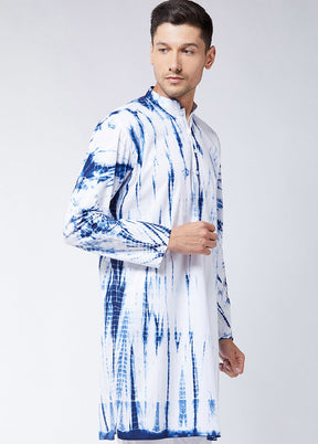 Blue Cotton Printed Kurta VDVAS30062342 - Indian Silk House Agencies