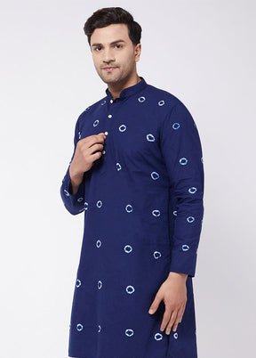 Blue Cotton Printed Kurta VDVAS30062344 - Indian Silk House Agencies