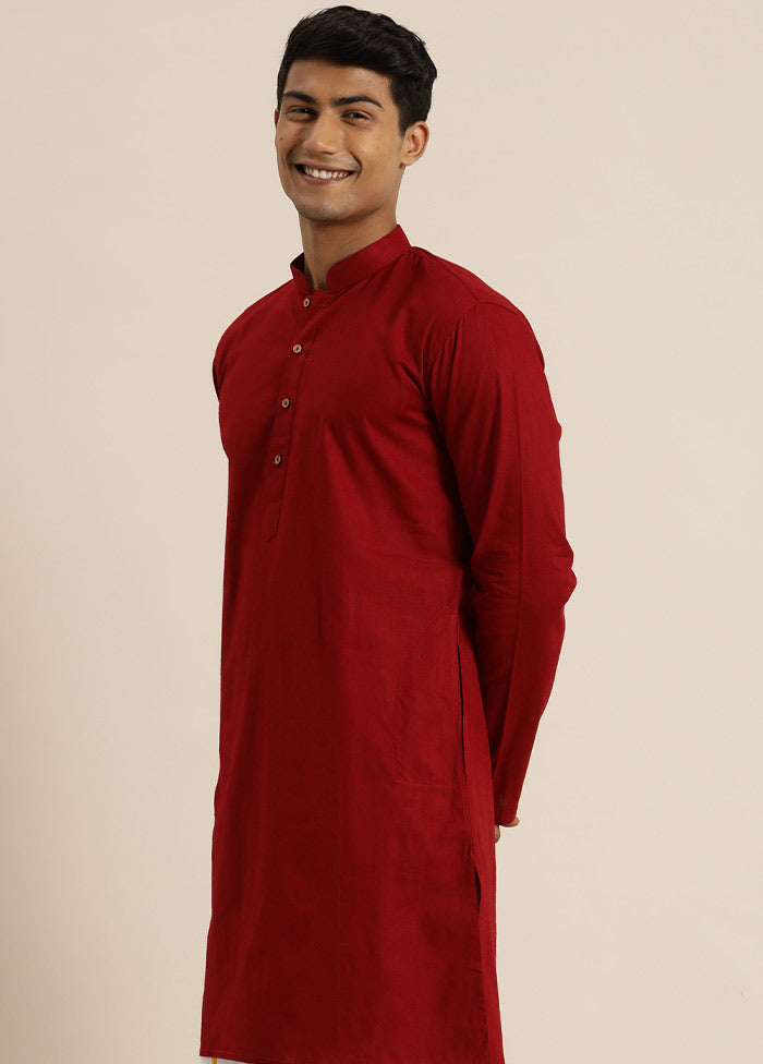 Maroon Cotton Printed Kurta VDVAS30062348 - Indian Silk House Agencies