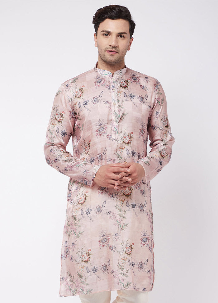 Peach Cotton Printed Kurta VDVAS30062346 - Indian Silk House Agencies