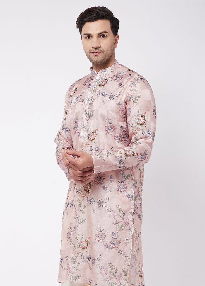 Peach Cotton Printed Kurta VDVAS30062346 - Indian Silk House Agencies