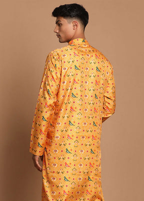 Orange Cotton Printed Kurta VDVAS30062356 - Indian Silk House Agencies