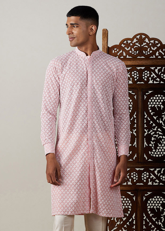 Pink Georgette Printed Kurta VDVAS30062369 - Indian Silk House Agencies