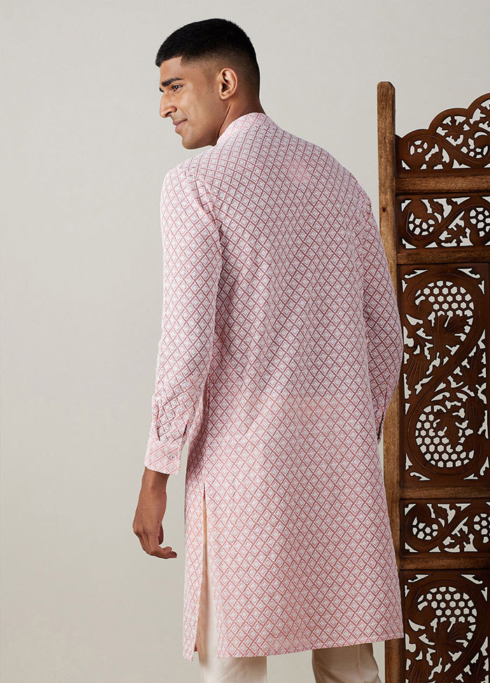 Pink Georgette Printed Kurta VDVAS30062369 - Indian Silk House Agencies