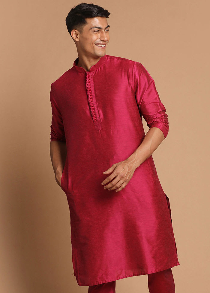 Magenta Cotton Printed Kurta VDVAS30062295 - Indian Silk House Agencies