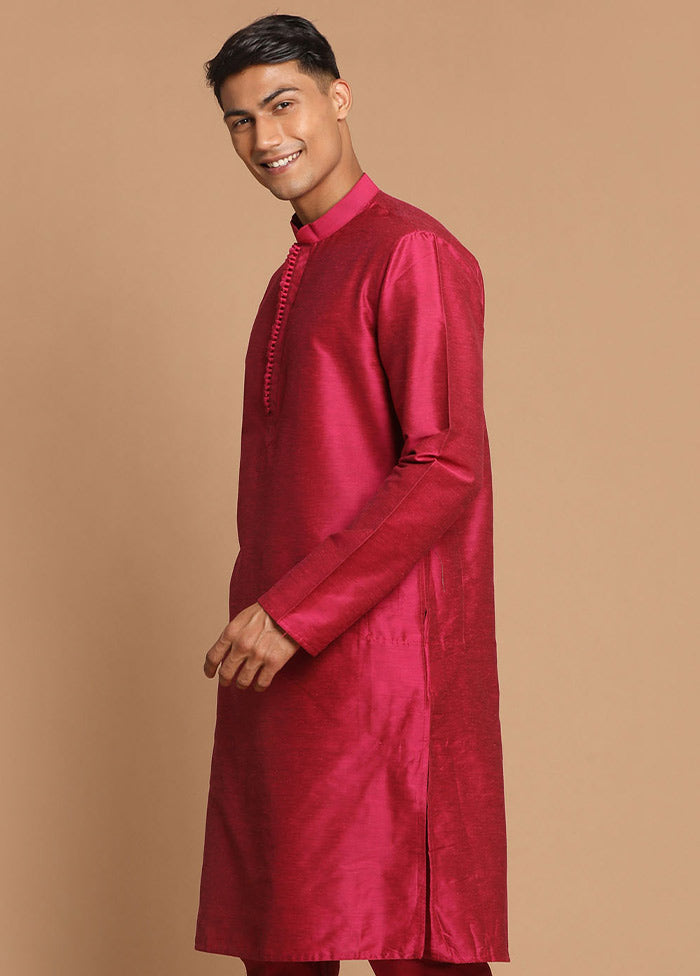 Magenta Cotton Printed Kurta VDVAS30062295 - Indian Silk House Agencies