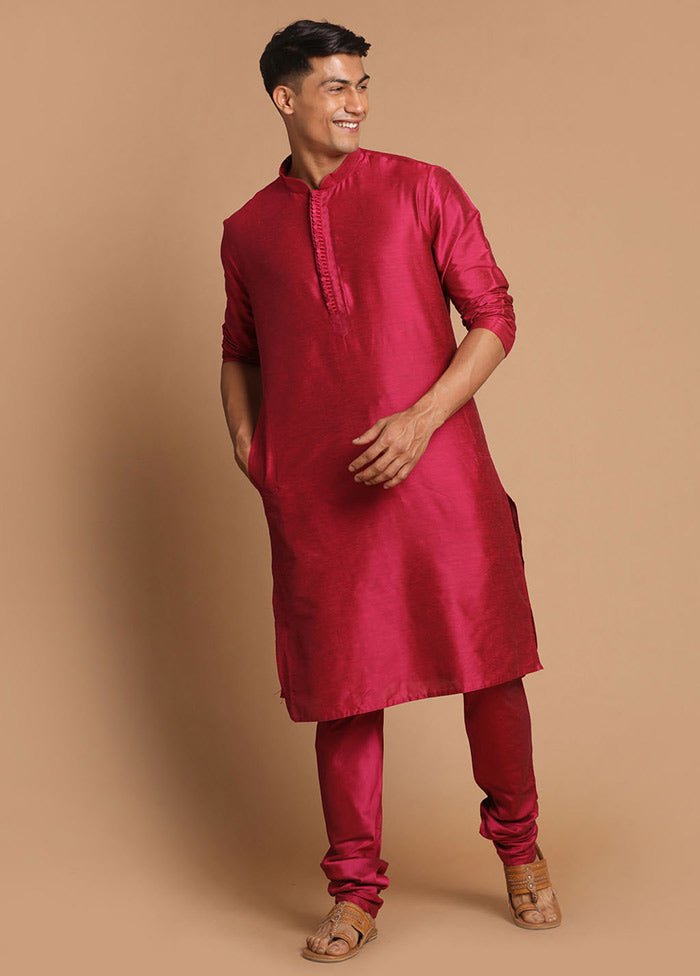 2 Pc Magenta Cotton Kurta Pajama Set VDVAS30062026 - Indian Silk House Agencies