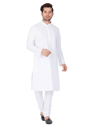 2 Pc White Cotton Kurta Pajama Set VDVAS30062023 - Indian Silk House Agencies