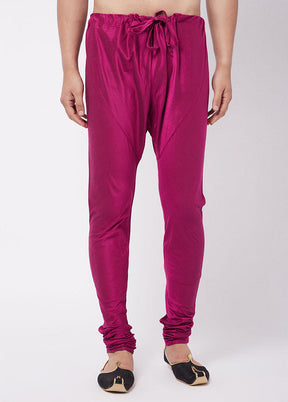 Pink Viscose Solid Pajama - Indian Silk House Agencies