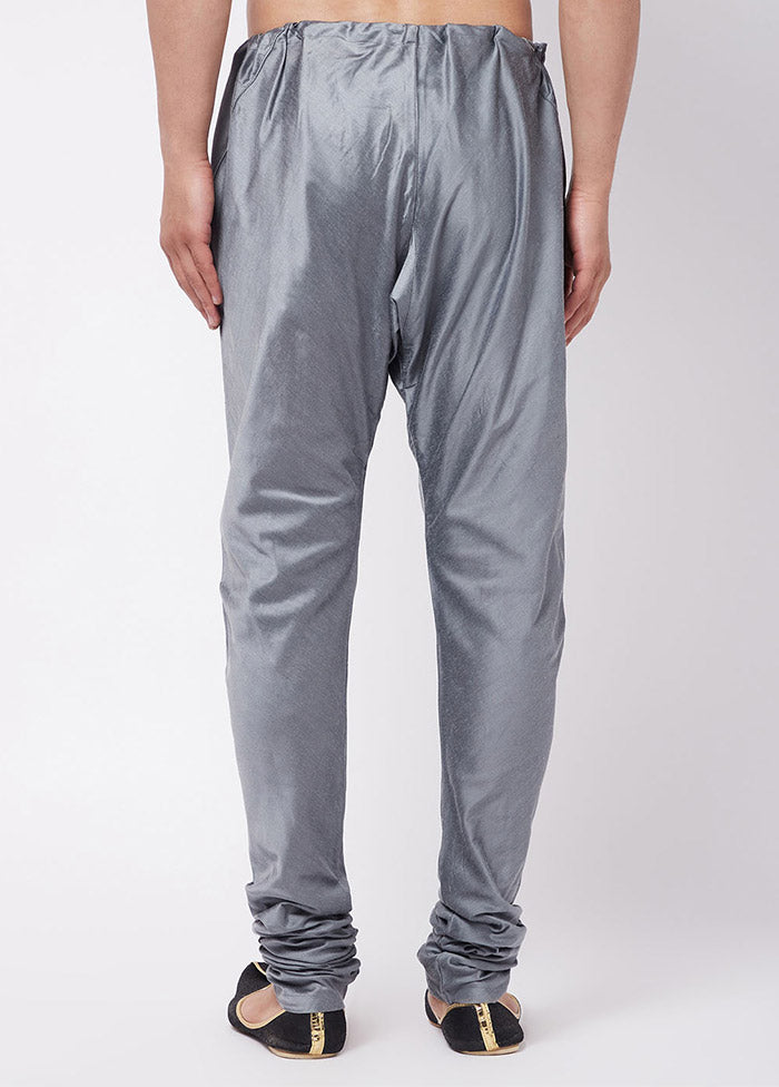 Grey Viscose Solid Pajama - Indian Silk House Agencies