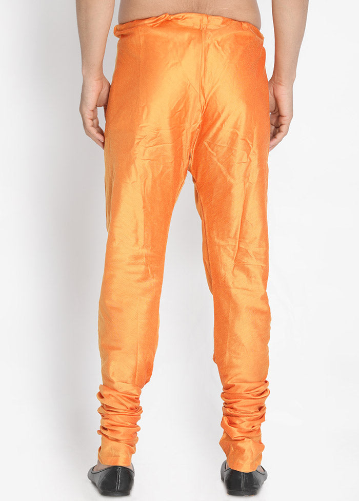 Orange Cotton Solid Pajama - Indian Silk House Agencies