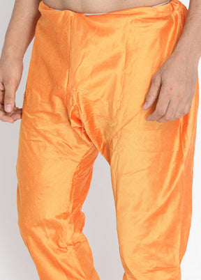 Orange Cotton Solid Pajama - Indian Silk House Agencies