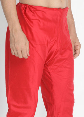 Red Cotton Solid Pajama - Indian Silk House Agencies