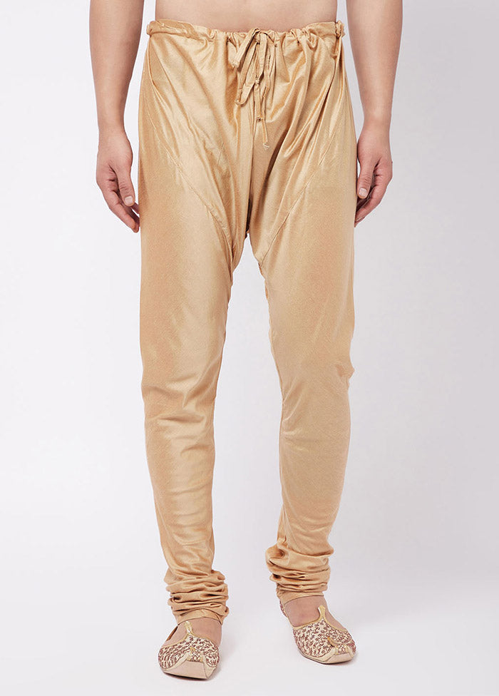 Rose Gold Viscose Solid Pajama - Indian Silk House Agencies