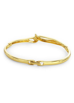 Estelle Gold Plated White Stone Kaada Bracelet For Women - Indian Silk House Agencies