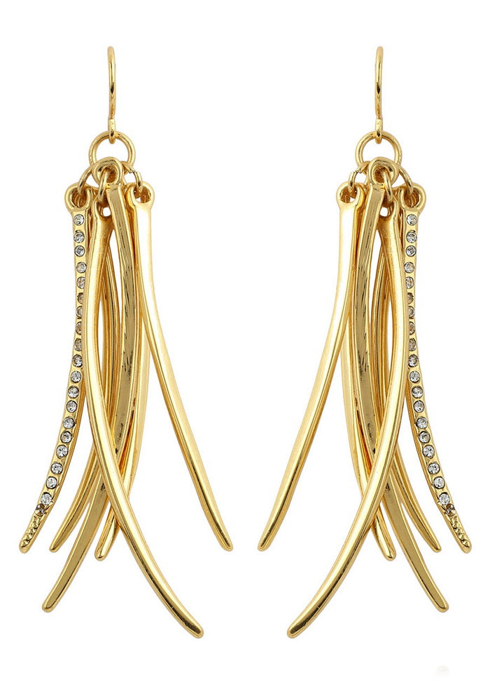 Estelle Metallic Tassel Earrings - Indian Silk House Agencies