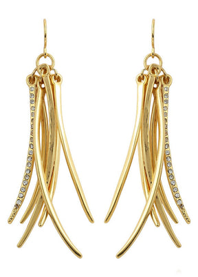 Estelle Metallic Tassel Earrings - Indian Silk House Agencies