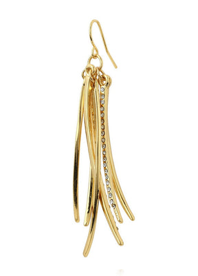 Estelle Metallic Tassel Earrings - Indian Silk House Agencies