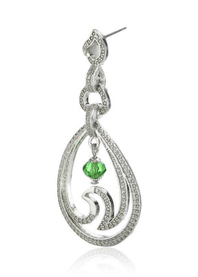 Estelle Silver Plated Drop Earrings - Indian Silk House Agencies