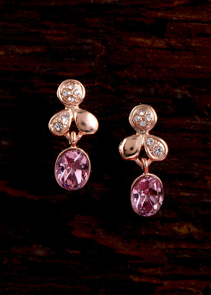 Estelle Austrain Crystal Leaf Drop Earrings - Indian Silk House Agencies