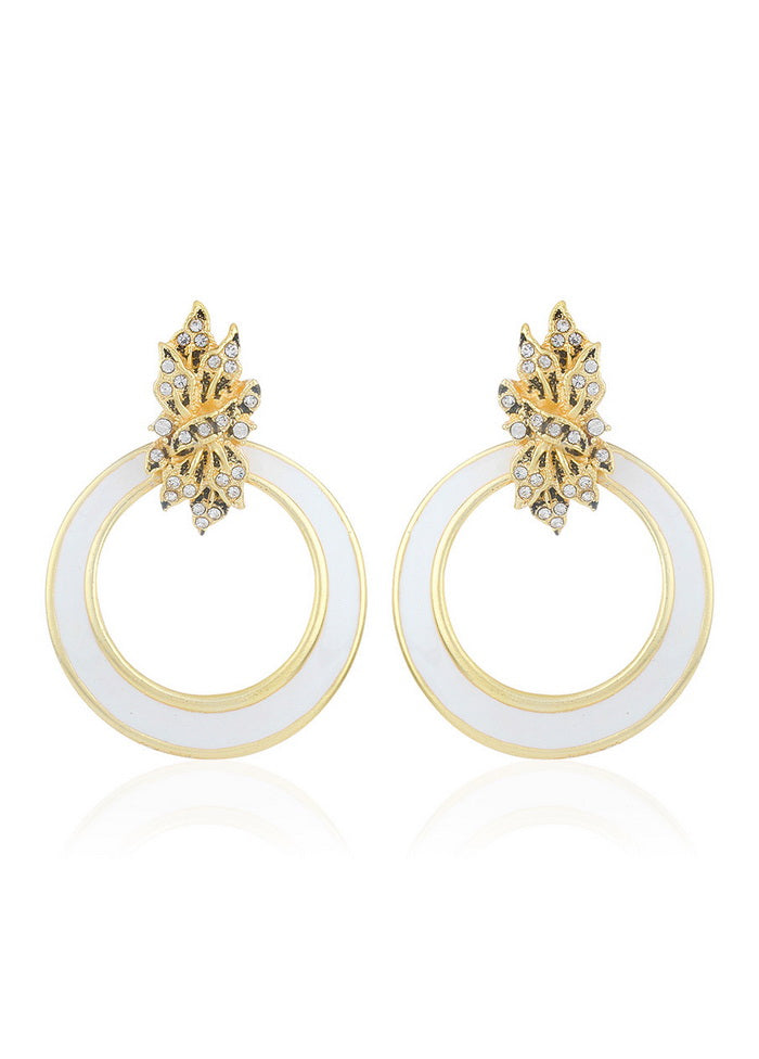 Estelle Ivory leafy Earring - Indian Silk House Agencies