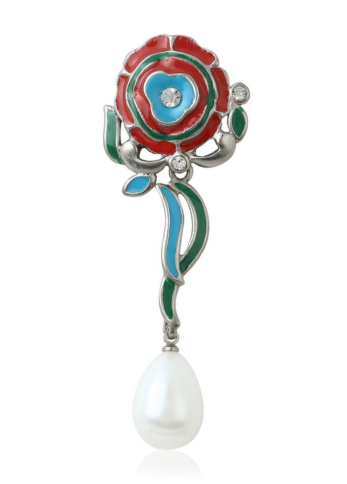 Estelle Multi Coloured Pearl Drop Earrings - Indian Silk House Agencies