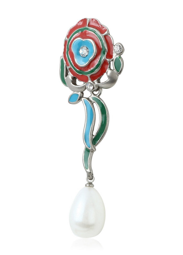 Estelle Multi Coloured Pearl Drop Earrings - Indian Silk House Agencies