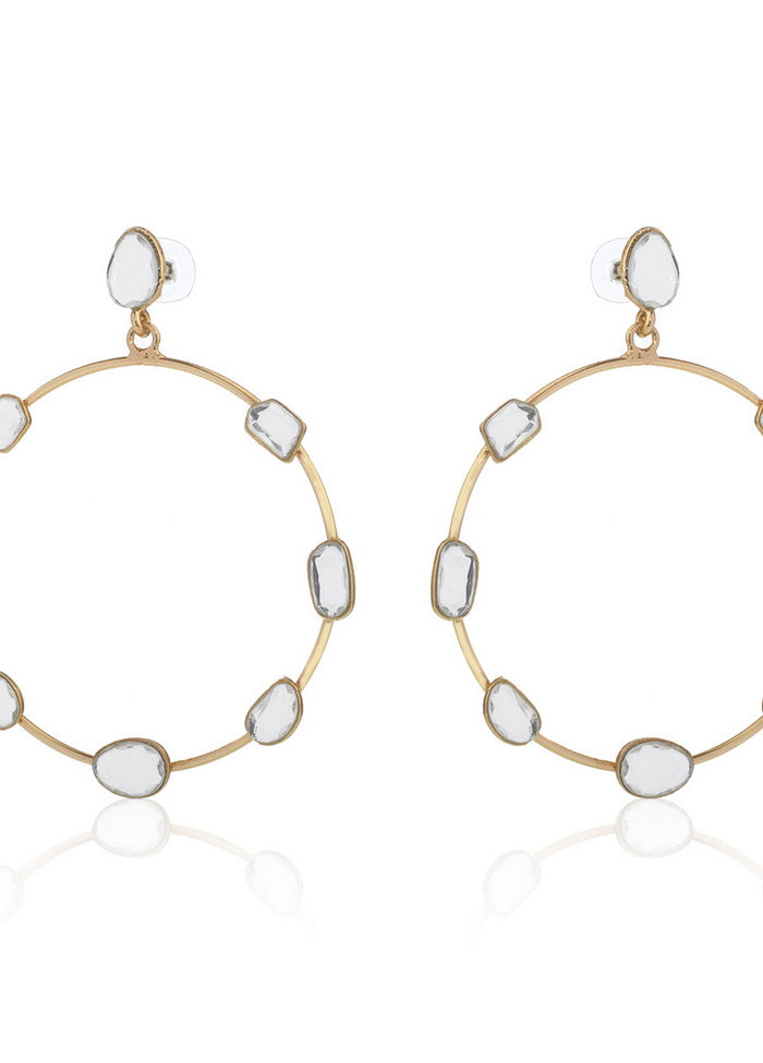 Estelle Mirror embellished hoops - Indian Silk House Agencies