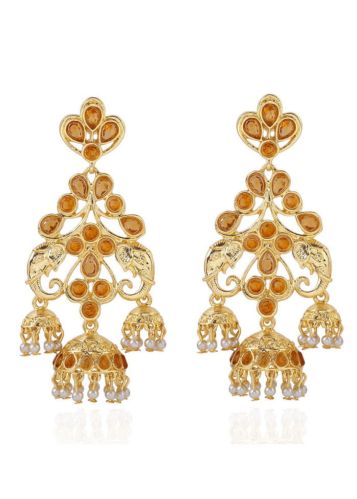 Estelle Stylish Fancy Party Wear Kundan Earrings - Indian Silk House Agencies