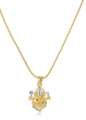 Estelle Ganesh Pendant Locket with Chain - Indian Silk House Agencies