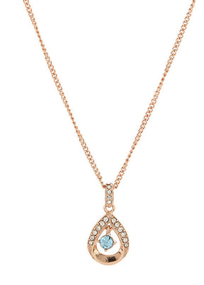 Estelle Rose Gold Pendant Chain Necklace For Girls And Women - Indian Silk House Agencies