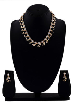 Estelle Valentine Collection American Diamond Fashion Necklace - Indian Silk House Agencies