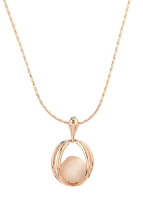 Estelle Rose Gold Plated Fancy Pendent Set - Indian Silk House Agencies